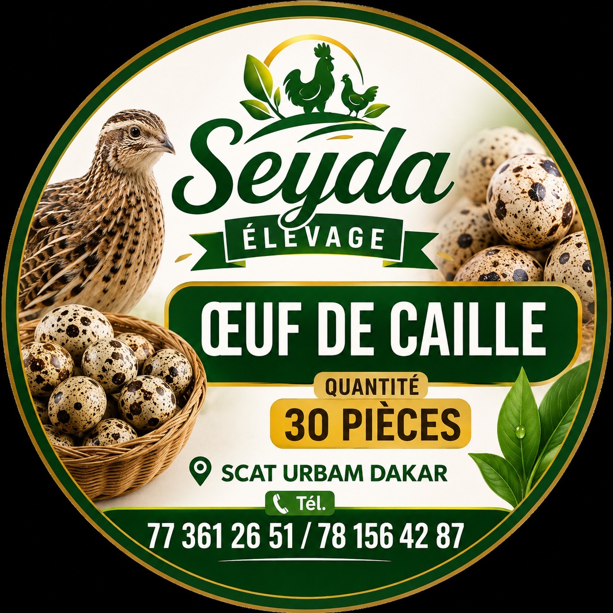 Chair et œuf de caille